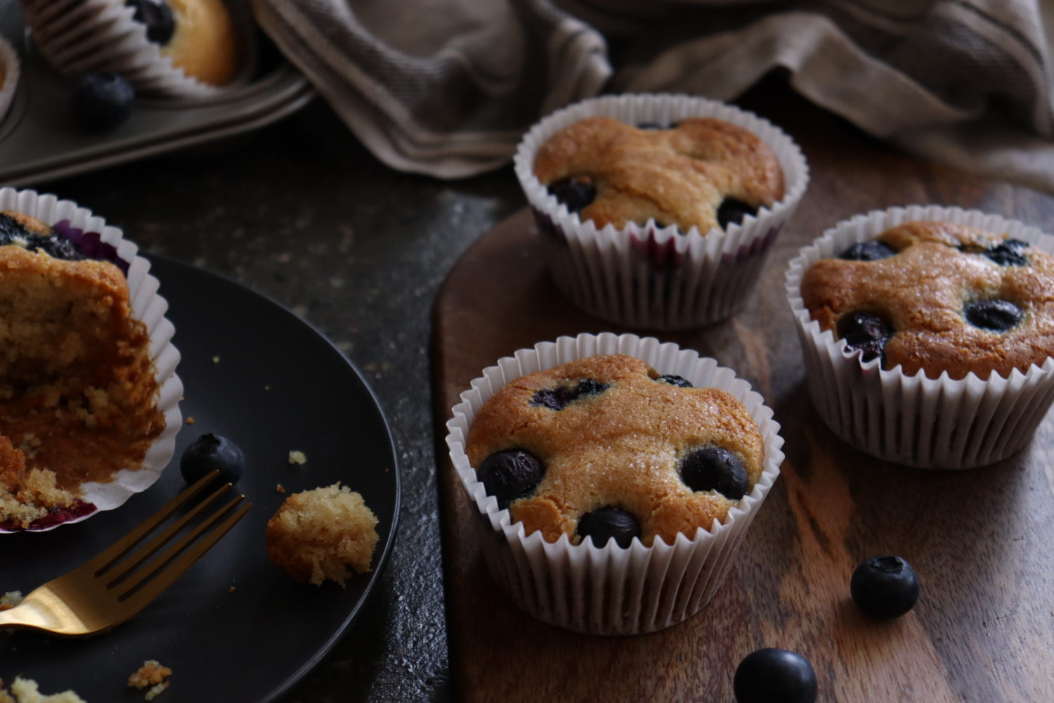 ヴィーガンブルーベリーマフィン